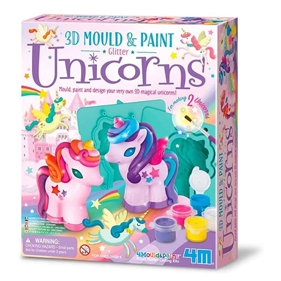 4M MOULD & PAINT 3D GLITTER UNICORNS