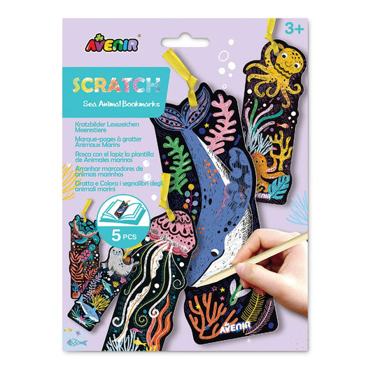 AVENIR SCRATCH ART SEA ANIMAL BOOKMARKS