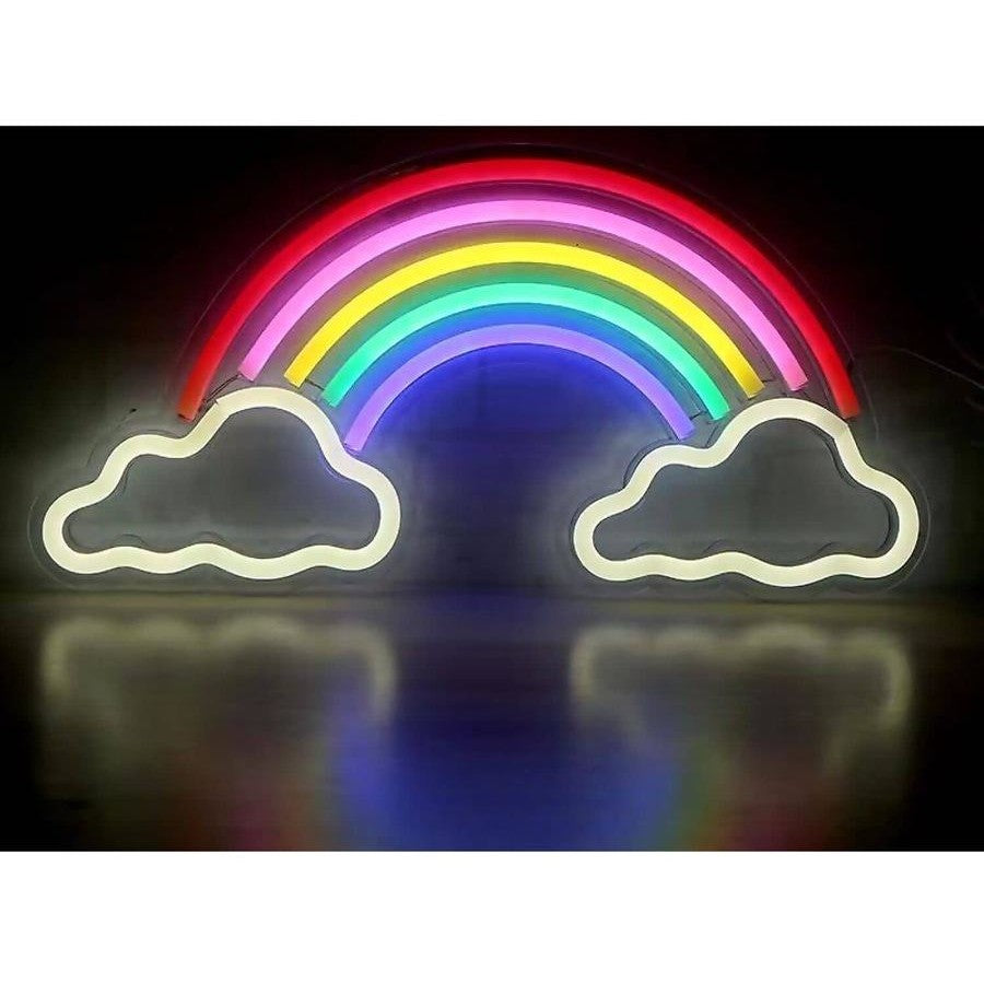 LED NEON SIGN RAINBOW W CLOUDS