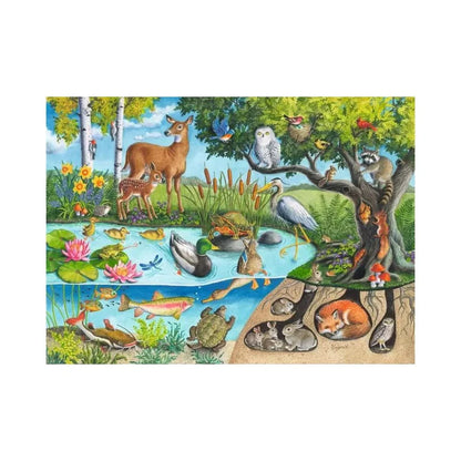 PUZZLE 60PC ANIMALS ABOVE & BELOW