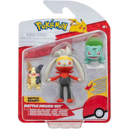 POKEMON 2 & 3 INCH 3 FIGURE PACK AST