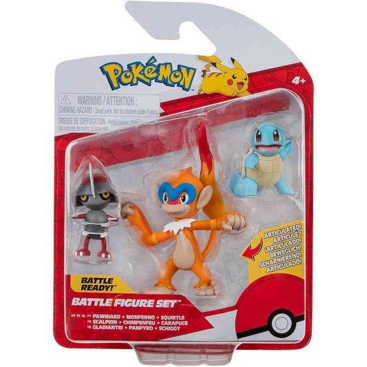 POKEMON 2 & 3 INCH 3 FIGURE PACK AST