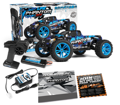R/C MAVERICK PHANTOM MONSTER TRUCK BLUE