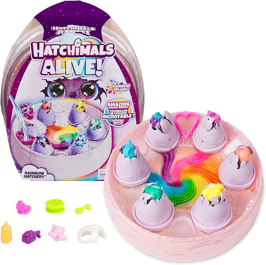 HATCHIMALS ALIVE RAINBOW HATCHERY P/SET