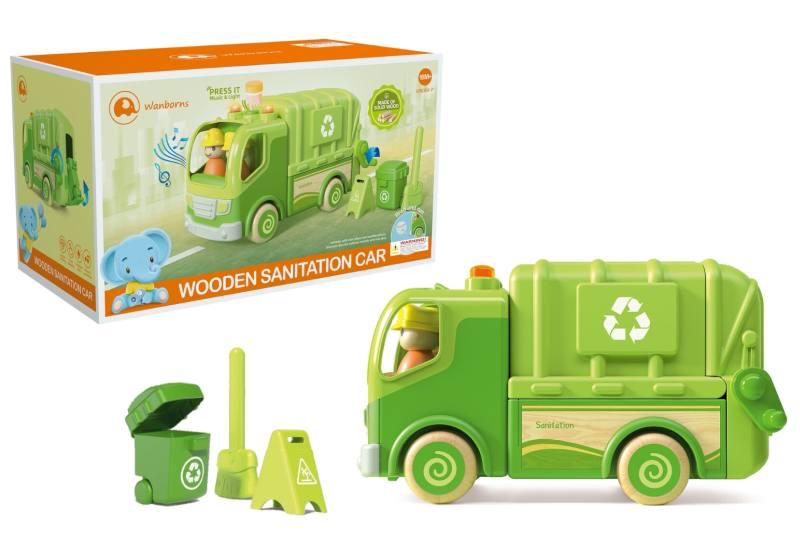 WOODEN L&S RECYCLE TRUCK