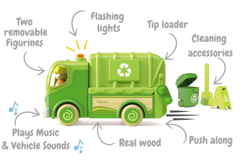WOODEN L&S RECYCLE TRUCK