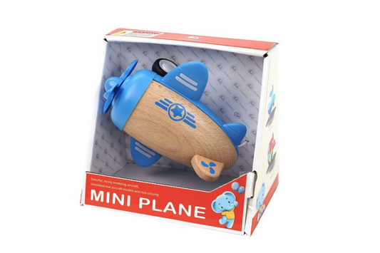 WOODEN FRICTION PROPELLOR PLANE W SOUND