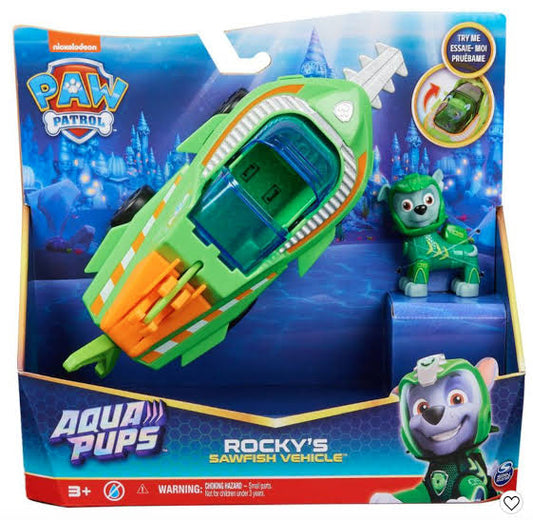 PAW PATROL AQUA PUPS ROCKY'S SAWFISH VEH