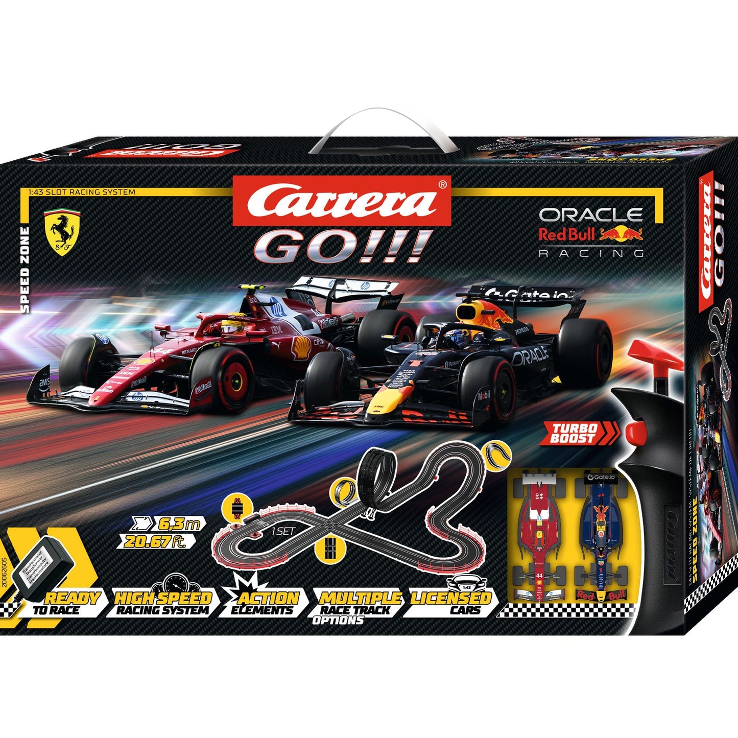 CARRERA GO 1:43 F1 SPEED ZONE 6.3M SLOT