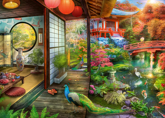 PUZZLE 1000PC JAPANESE GARDEN TEAHOUSE N
