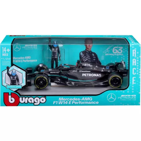 BBURAGO 1:24 D/C F1 W FIGURE MERCEDES