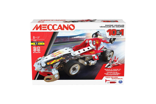 MECCANO 10 MULTI MODEL SET RACING VEHICL