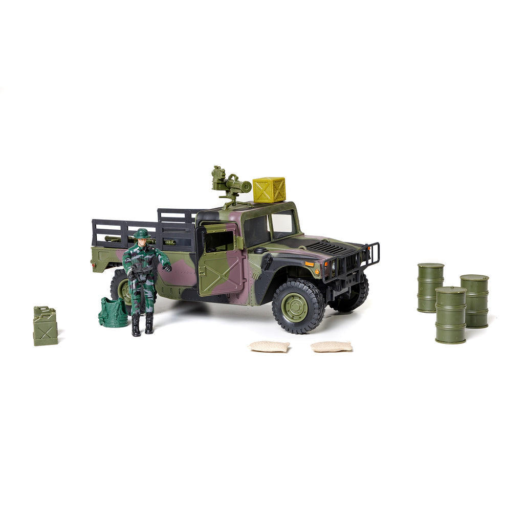 WORLD PEACE MILITARY HUMVEE W 2 FIGS