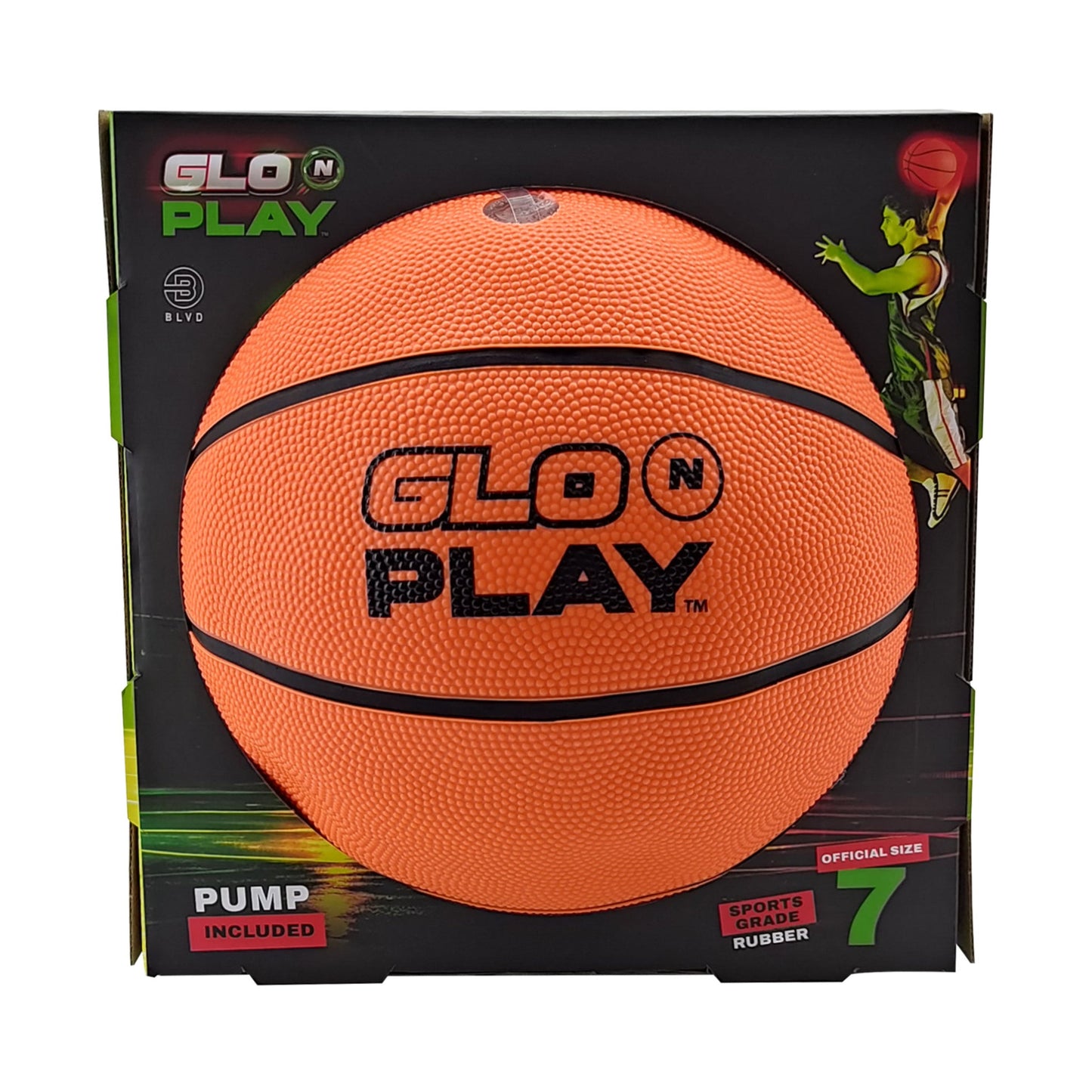 GLO PLAY LED RUBBER BASKETBALL S7 ORANGE