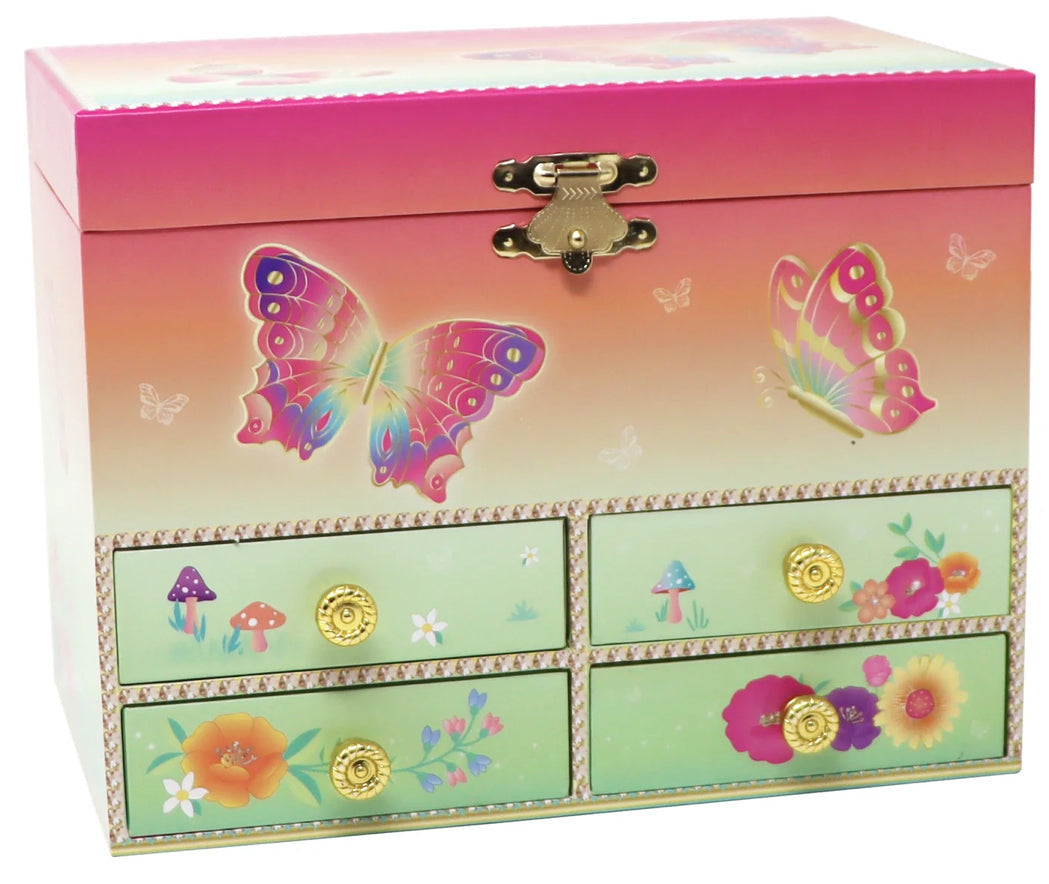 P/POP BUTTERFLY MUSIC JEWELLERY BOX
