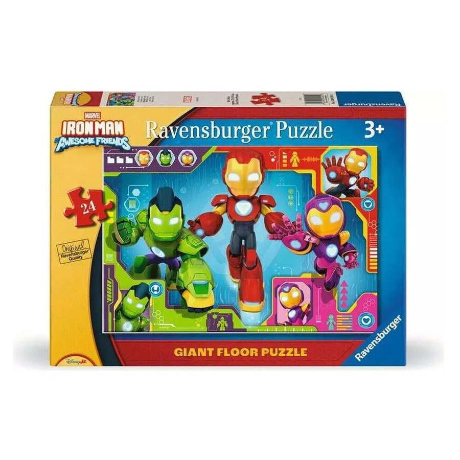PUZZLE 24PC GIANT FLOOR IRON MAN & FRIEN