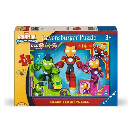 PUZZLE 24PC GIANT FLOOR IRON MAN & FRIEN