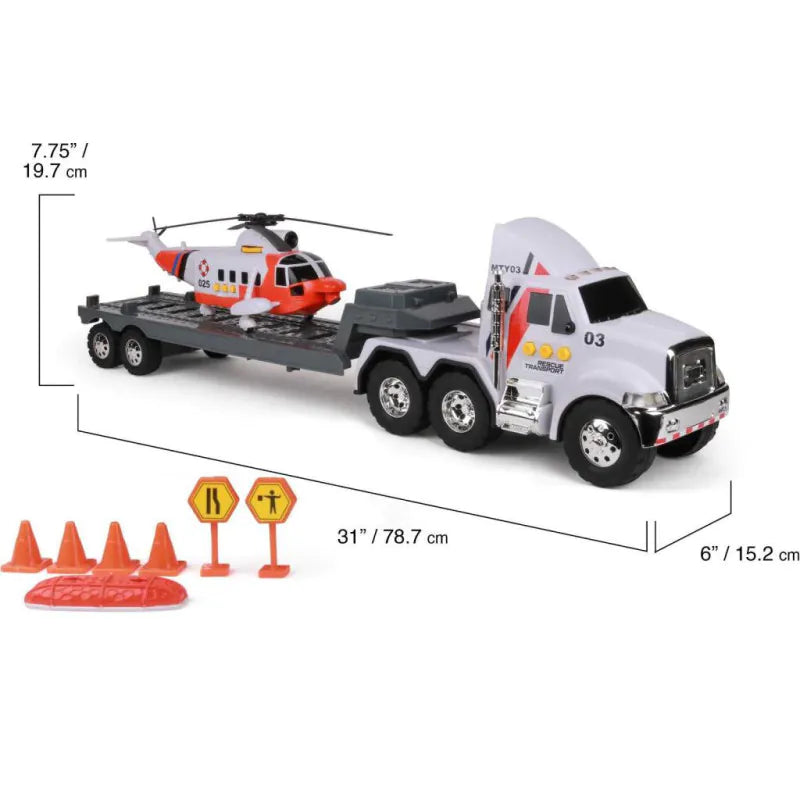 MIGHTY FLEET TITANS FLATBED W HELICOPTER