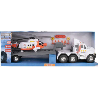MIGHTY FLEET TITANS FLATBED W HELICOPTER