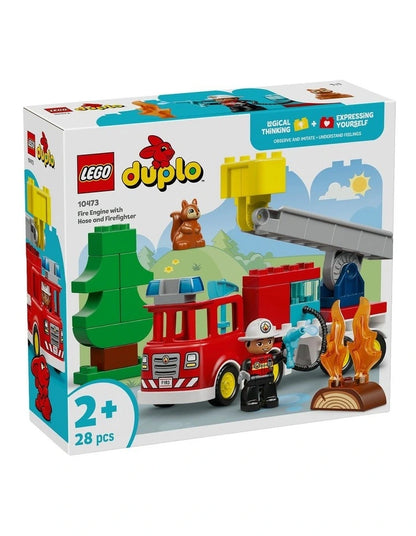 LEGO 10473 DUPLO FIRE TRUCK W HOSE & MAN