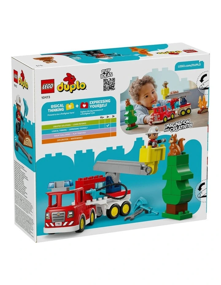 LEGO 10473 DUPLO FIRE TRUCK W HOSE & MAN
