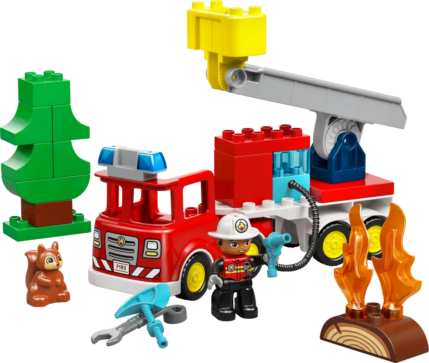 LEGO 10473 DUPLO FIRE TRUCK W HOSE & MAN