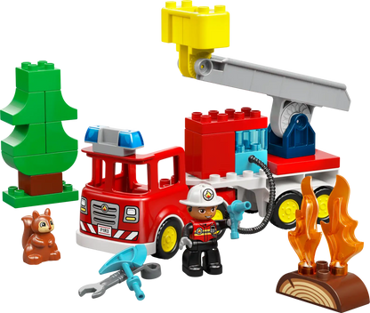 LEGO 10473 DUPLO FIRE TRUCK W HOSE & MAN