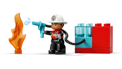 LEGO 10473 DUPLO FIRE TRUCK W HOSE & MAN
