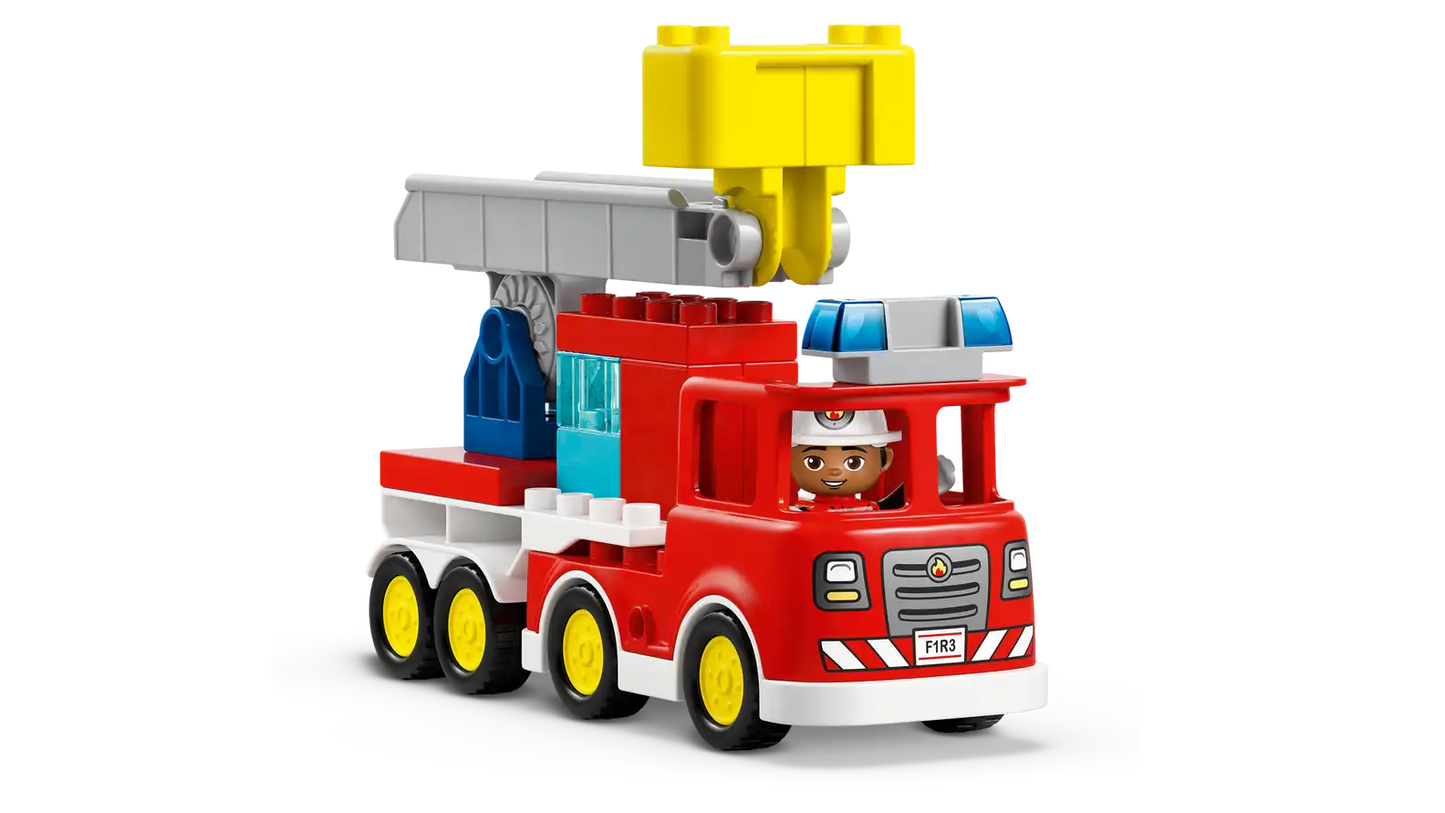 LEGO 10473 DUPLO FIRE TRUCK W HOSE & MAN