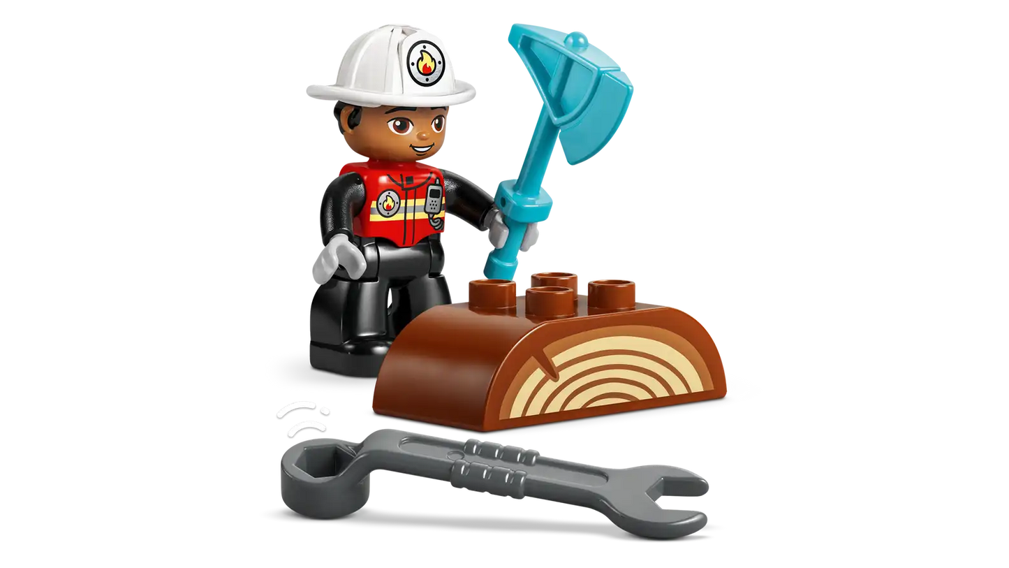 LEGO 10473 DUPLO FIRE TRUCK W HOSE & MAN