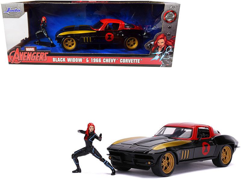 D/C 1:24 BLACK WIDOW 1966 CHEVY CORVETTE