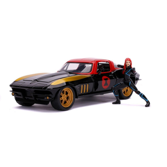 D/C 1:24 BLACK WIDOW 1966 CHEVY CORVETTE