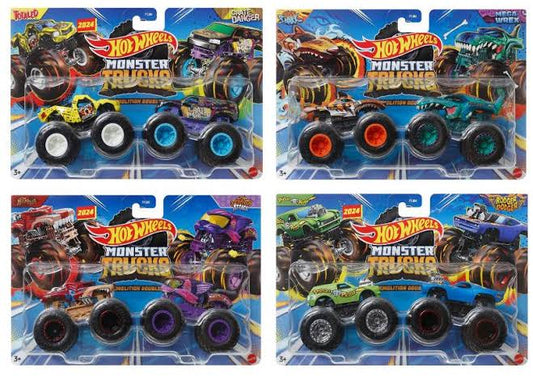 H/W MONSTER TRUCKS 1:64 2 PACK ASSTD