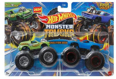 H/W MONSTER TRUCKS 1:64 2 PACK ASSTD