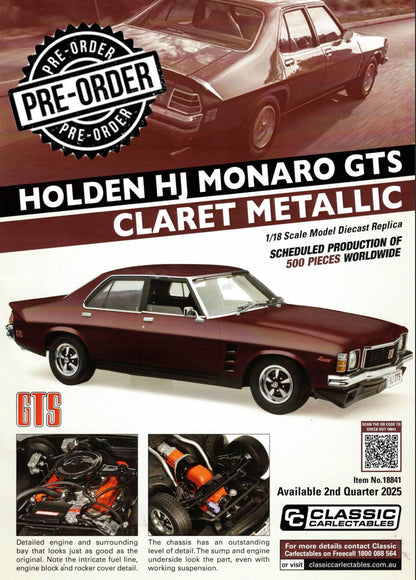 1:18 Holden Hj Monaro Claret Metallic