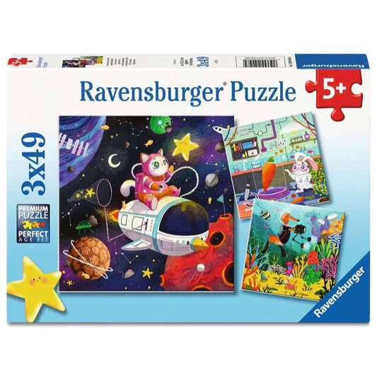 PUZZLE 3X49PC WT KIDS SCIENCE