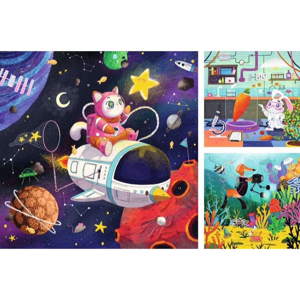 PUZZLE 3X49PC WT KIDS SCIENCE