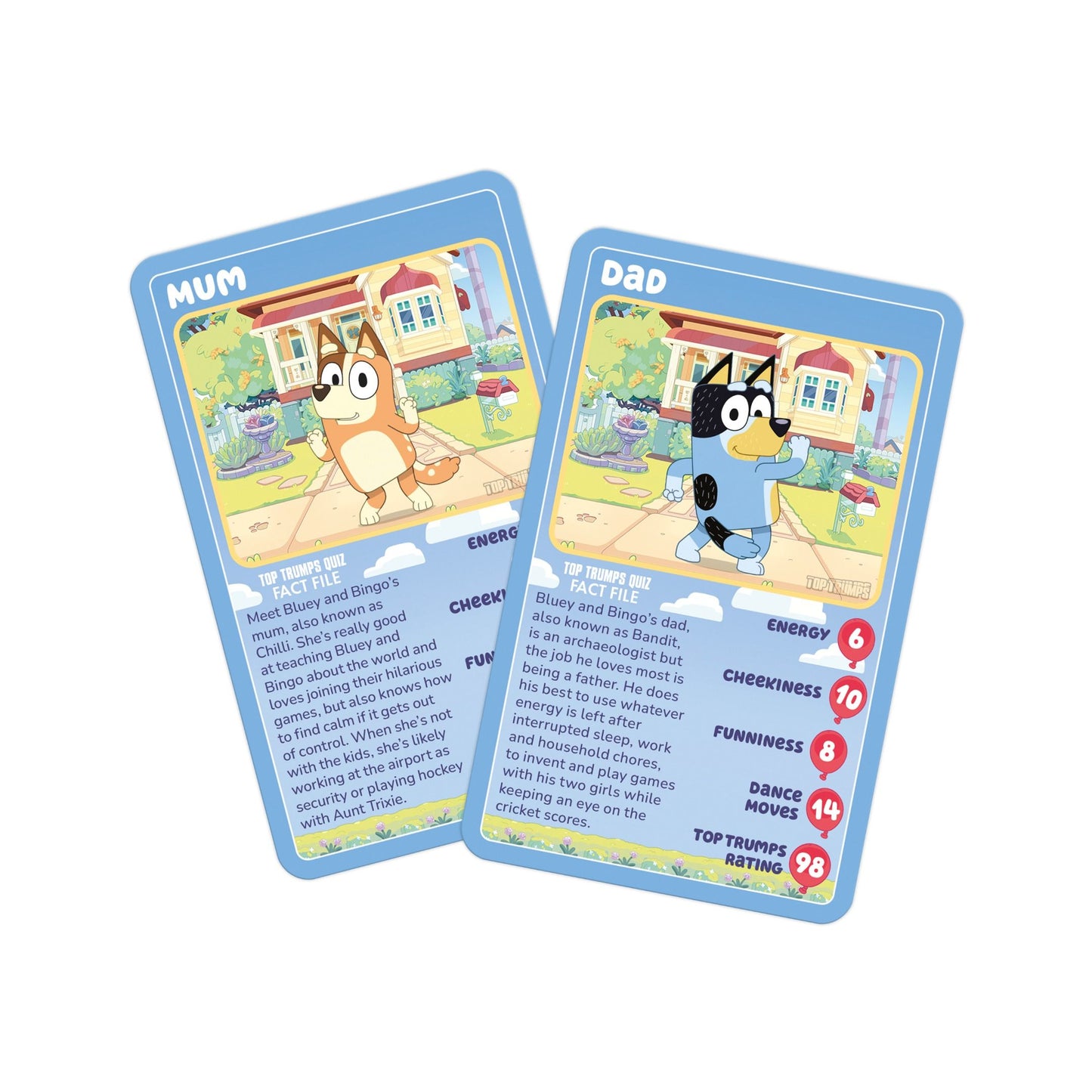 CARD GAME TOP TRUMPS BLUEY
