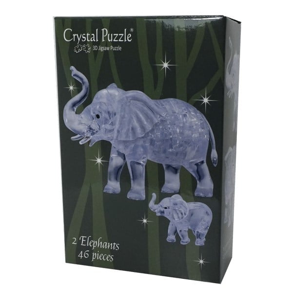 PUZZLE 3D CRYSTAL ELEPHANT & BABY