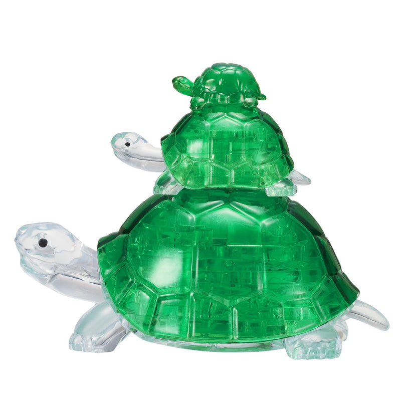 PUZZLE 3D CRYSTAL TURTLES GREEN