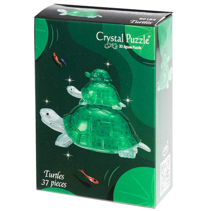 PUZZLE 3D CRYSTAL TURTLES GREEN
