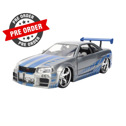 D/C 1:24 F&F BRIAN'S 2002 NISSAN SKYLINE