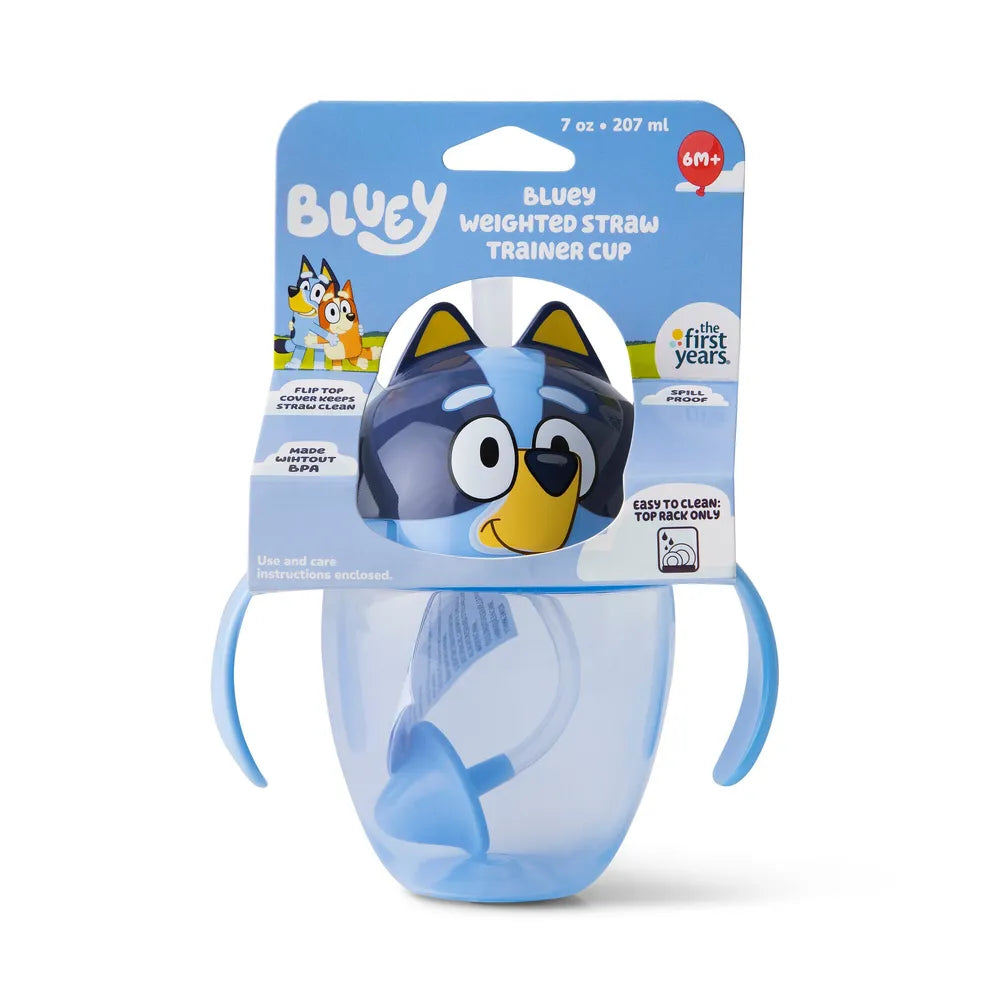 BLUEY WEIGHTED STRAW TRAINER CUP