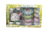 TEA SET TIN BIRD DESIGN 15PCS