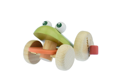 WOOD ECO PLAY PUSH ALONG CROAKING FROG