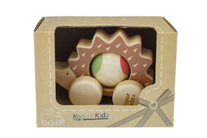 WOOD ECO PLAY PUSH ALONG HEDGEHOG