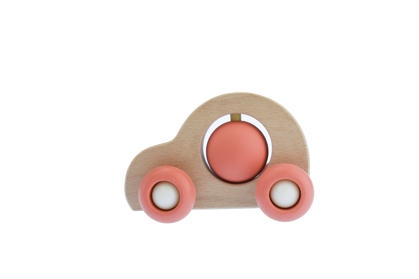 WOOD ECO SPIN CAR RED