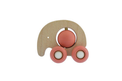 WOOD ECO SPIN ELEPHANT RED