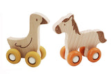 WOOD ECO WHEELS FARM MOVER DUCK/HORSE