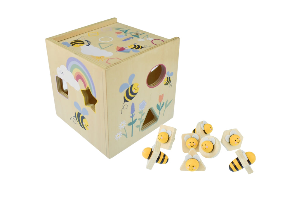 WOOD BUZZY DAYS BEE SHAPE SORTER